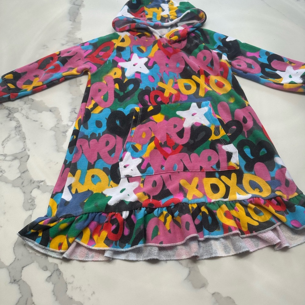 Chaser Multicolor Hooded Kids Dress